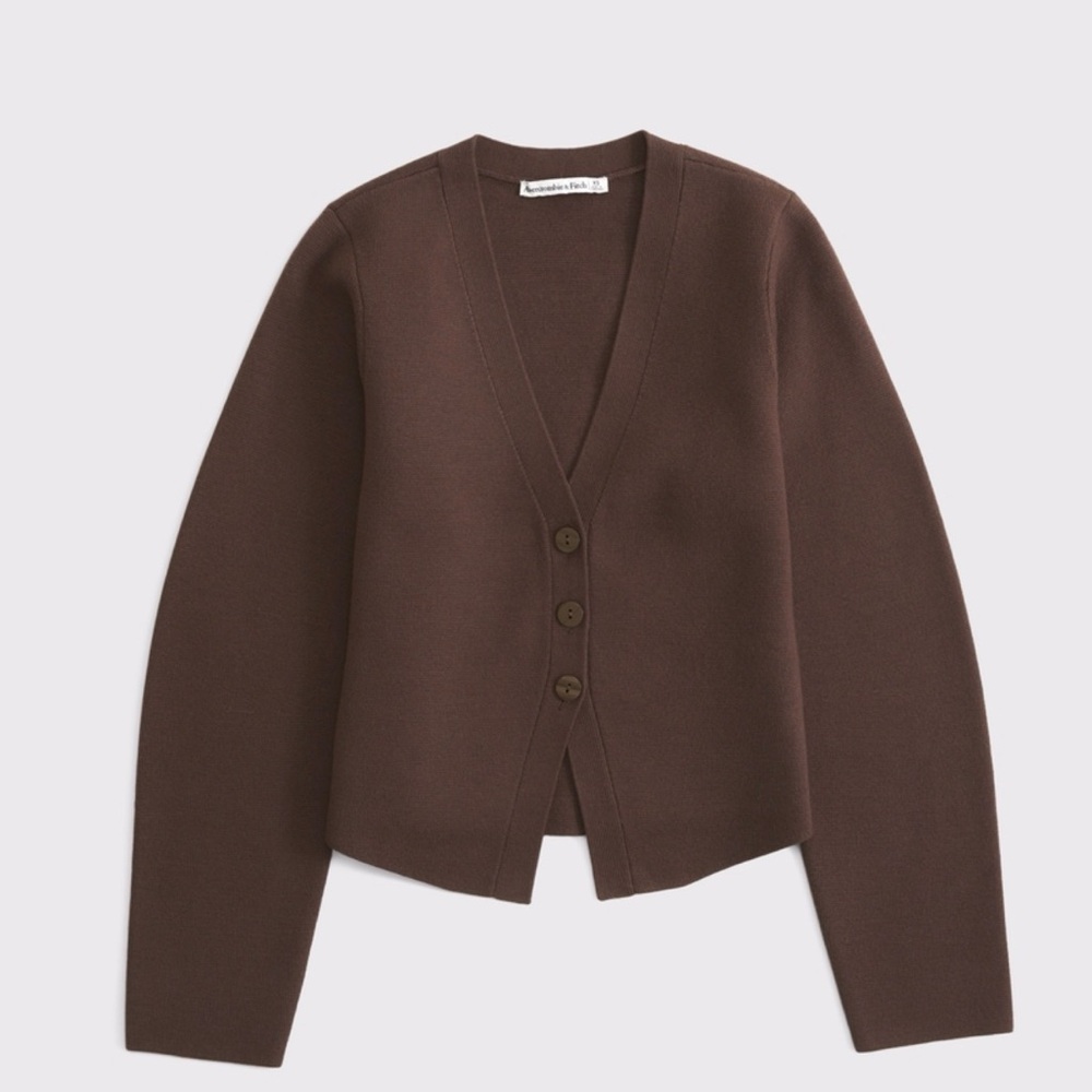 Abercrombie & Fitch Brown Button Cardigan